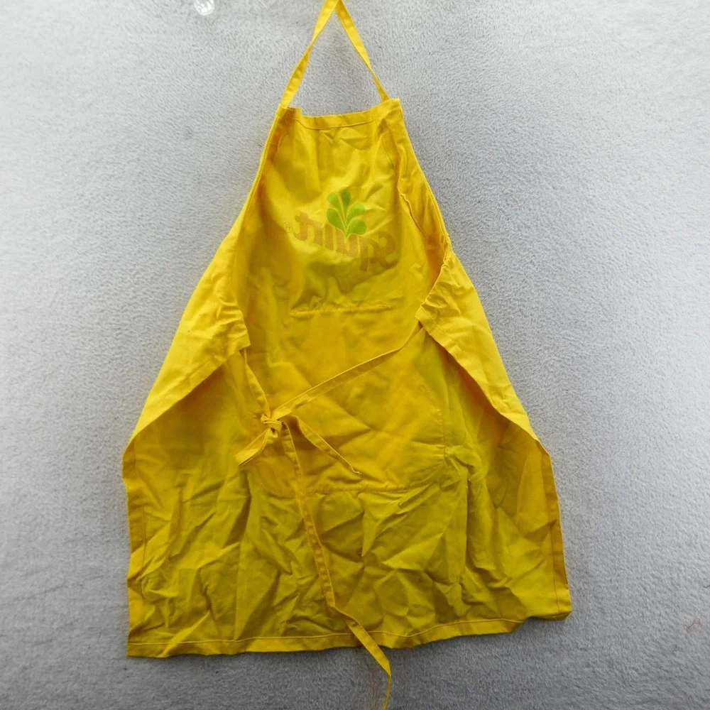 Union Made Apron One Size Squirt‎ Soda Advertising Yellow Vintage 1980s Rare